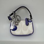 Coach NEW Mini Nolita Bag Charm In Signature Canvas With Blueberry Print CR498 Photo 1