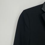 ZARA  Woman Black Faux Leather Trim‎ Notched Lapel 3 Button Blazer Jacket Size XS Photo 7