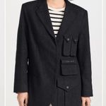 SMYTHE Surplus Cargo Blazer Jacket Wool Blend Black Size M Size M Photo 0