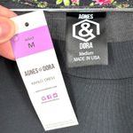 Agnes & Dora Kahlo Dress Black Jersey Knit Ruffle Empire Waist Pocket M Photo 1