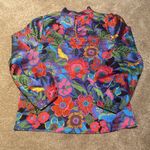 Sugar Lips  Silky Blouse Long Balloon Sleeve Twist Collar Keyhole Opening Bold XS Photo 8