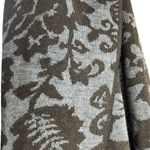 GILI XS Black Wool Jacquard Sweater Vest Cardigan Cascading Front Oversized Black Photo 3