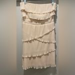 NWT Pins And Needles Cream Strapless Layered Tiered Ruffled Mini Party Dress Photo 3