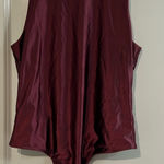 House of Harlow 1960 Maroon Sleeveless Bodysuit Red Size M Photo 0