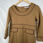 Vertigo Paris Vintage Style Brown‎ Dress With Piping Detail and Pocket Accents Size XS NWT Photo 9