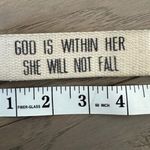 Religious Keychain God is Within Her Beige Black Photo 0