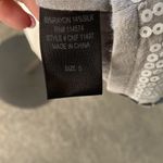 Vneck Beaded/ Sequin Top Silver Photo 3