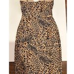 Derek Heart Brown and Tan Bodycon Midi Dress Photo 1