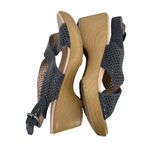 Dansko Jacinda Leather Wedge Sandals Perforated Dark Gray Size 38 8 Photo 2