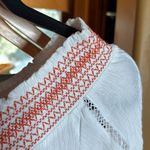 Wrangler  WOMEN'S EMBROIDERED TASSEL OFF SHOULDER TOP WHITE ORANGE SIZE MEDIUM Photo 7