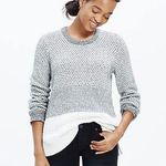 Madewell Black & White Marled Pepper Checkpoint Sweater Size Small Photo 0