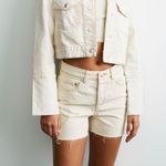 ZARA white jean shorts Photo 1
