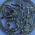 Sterling Silver Women's Heart Butterfly Firefly Pendant, Sparkly CZ Accents Photo 1