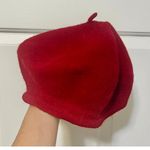 Anthropologie by Deep Red Wool Beret one size French Flair Chic Photo 0