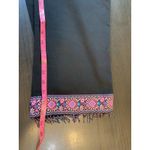 California Style Pants Womens Medium Black Boho Embellished Beaded‎ Ribbon Artsy Photo 8