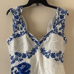 Farm Rio Floral Cascade Wavy Euroflax Premium Linen Midi Dress,Large,$280 Photo 7