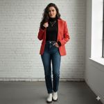 ✨J. Crew Schoolboy Blazer Soft Rumpled Harringbone Women's Coral Pink 4 Classic Red Photo 1