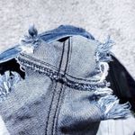 Hollister Star Print Raw Hem High Rise Denim Jean Shorts Size 5 27 Frayed Cutoff Photo 5