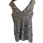 Scarlett Women's Floral Lace Sheath Dress Size 16 Silver Sleeveless V-Ne… Photo 2