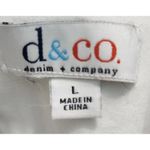 d&co denim company white button down long sleeve shirt women's size L Size L Photo 4