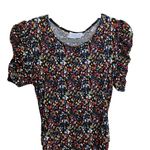 Tanya Taylor Effie Floral Printed Dress Womens Size XS Ruched Sleeve Multicolor Photo 4