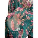 NWT Band of the Free Women XS Paisley Tie Front Crop Top Boho Chic Western Blue Photo 10