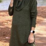 CAbi  Solace Cowl Neck Cinch Back Sweater Dress 4016 Womens Medium Green Photo 10