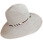 Anthropologie Hat Attack Rancher Fedora Straw Hat Gray One Size Photo 0