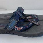 Skechers  Sandals Women 10 Blue Outdoor Lifestyle Reggae Toe Strap Gorp H… Photo 0