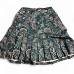 Pinspark Paisley Tennis Skirt Small Green Skort w/ Shorts Pockets Boho Gym Photo 5