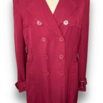 Spiegel VINTAGE Women's Burgundy Double Breasted Trench Coat, Size 16 Photo 0