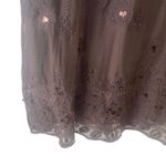 Sundance Women's Size Small Brown Embroidered Floral Brown Sweater Dress Photo 3
