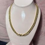 Unisex Gold Tone Cuban Link Chain Necklace Chunky Statement Costume Jewelry Photo 0