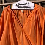H&M Swim Coverup Orange Loose Fit Long Sleeves Dress Cotton Small Photo 4