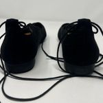 American Eagle Black Lace Up Pointed Toe Flats Size 6 Faux Suede Photo 3