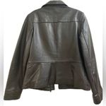 Alfani  100% Leather Jacket Dark brown women’s Medium Photo 2