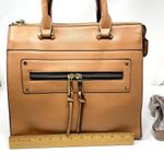 Faux leather top handle with crossbody strap Photo 13