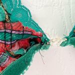 Victoria's Secret Victoria’s Secret Vintage Red Pink Green Plaid Paisley Bralette Kimono Set Photo 14