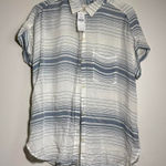 American Eagle NWT  Women S Short Sleeve Button‎ Up Viscose Lightweight Sheer Photo 0