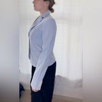 Tommy Hilfiger Vintage 90s  Pinstripe Linen Blazer - Blue/White - 4 Photo 1