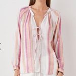 Rails 
BRIELLE LINEN MIX BLOUSE HIBISCUS STRIPE size XS Photo 2
