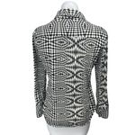 ZARA Black White Checkered Plaid Long Sleeve Button Down Shirt Blouse Top Sz M Photo 1