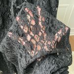 EXPRESS Vintage Tricot Sheer Black Lace Midi Skirt S Photo 3
