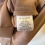 Lavender Brown New! ‘Kelly’ Tan Faux Leather Puff Sleeve Top Women’s Size XS Photo 8