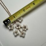 J.Crew Talbots White Flower Rhinestone Pendant Gold Tone Chain Necklace NWT $59 Photo 9