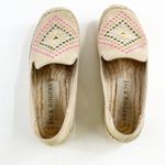 Jack Rogers Luna Suede Embroidery Slip On Flat Espadrilles Shoes Sand 7.5 Photo 1