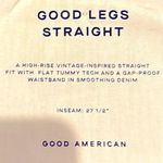 Good American Good Legs Straight Jeans Size 2 26 NWT Khloe Kardashian STRETCH Photo 2