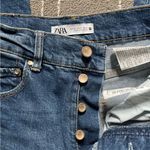 ZARA HIGH RISE VINTAGE SLIM JEANS Mid-Blue Photo 10