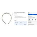 Believe by Brilliance Women's Glass Pearl Headband Silver Photo 4