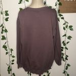 Aerie  Oversized Brown Crewneck Front Shirt Pocket Photo 2